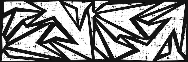 Fondo vectorial de estandarte deportivo abstracto en color blanco y negro