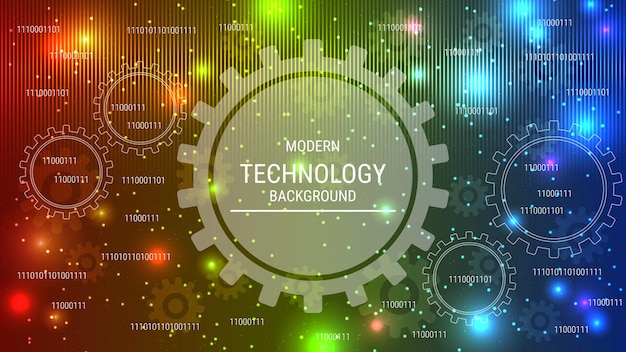 Fondo vectorial de estilo de tecnología moderna
