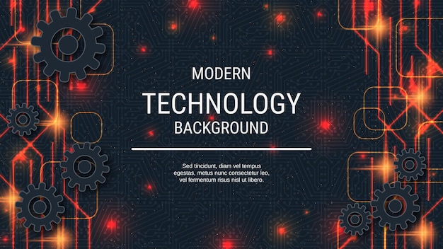 Fondo vectorial de estilo de tecnología moderna