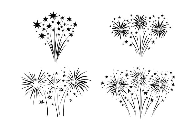 Fondo vectorial de fuegos artificiales