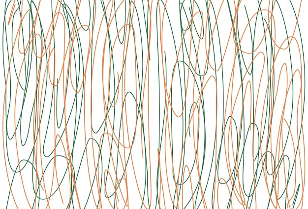 Fondo vectorial garabateado con lápiz multicolor Garabatos y líneas curvas trazos rectos y delgados