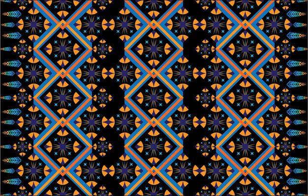 Fondo vectorial geométrico de motivos étnicos tribales sacros. Hermosos sprites de formas geométricas gitanas