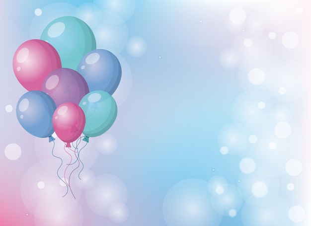 Fondo vectorial con globos