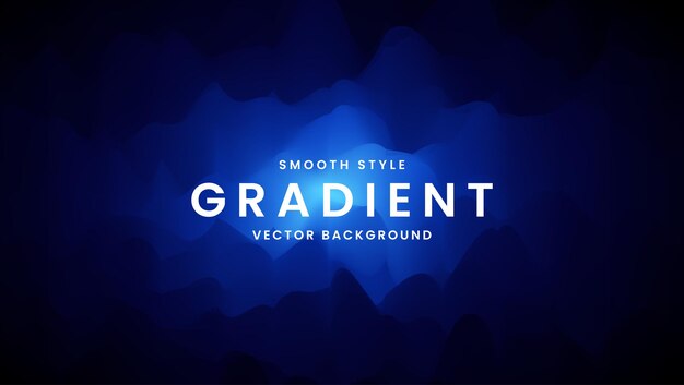 Fondo vectorial de gradiente liso azul oscuro