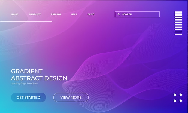 Fondo vectorial de gradiente púrpura y azul luminoso para el diseño de sitios web
