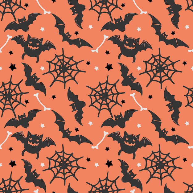Fondo vectorial de Halloween Temporada espeluznante patrón sin costuras