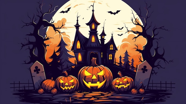 Vector el fondo vectorial de halloween