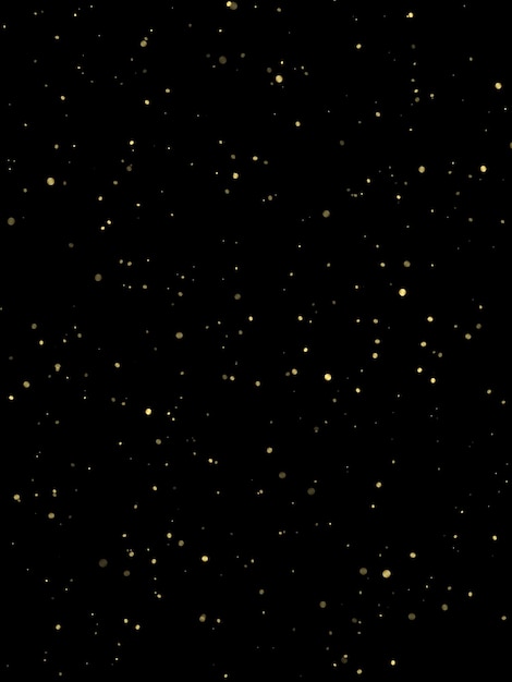 Fondo vectorial horizontal festivo con brillo dorado y confeti para la celebración navideña fondo negro con partículas doradas brillantes