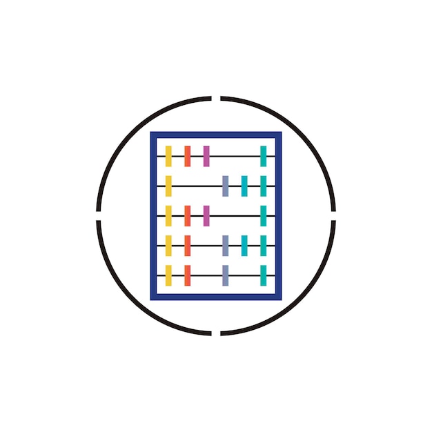 fondo vectorial del icono del ábaco