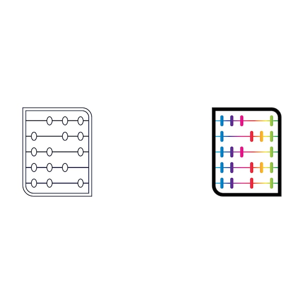 fondo vectorial del icono del ábaco
