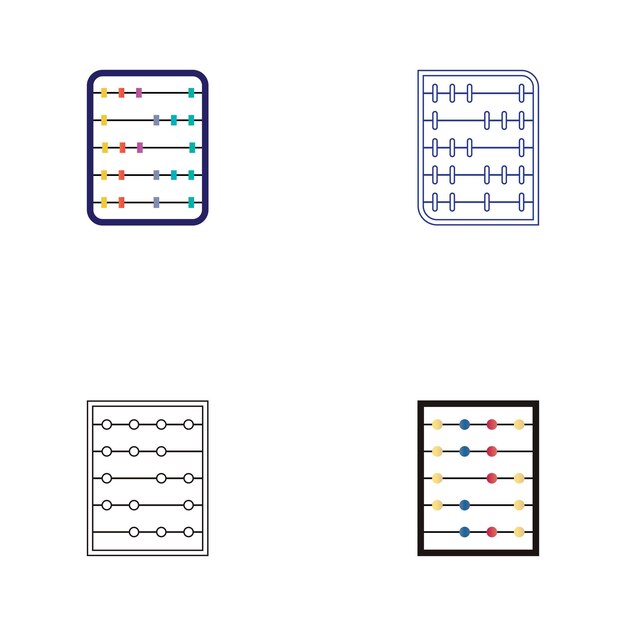 fondo vectorial del icono del ábaco