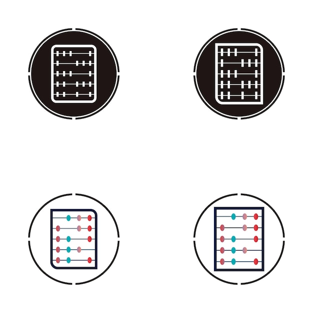 fondo vectorial del icono del ábaco