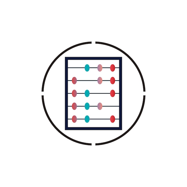 fondo vectorial del icono del ábaco