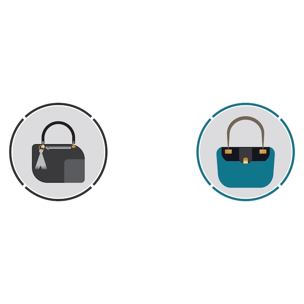 El fondo vectorial del icono de la bolsa de la mujer