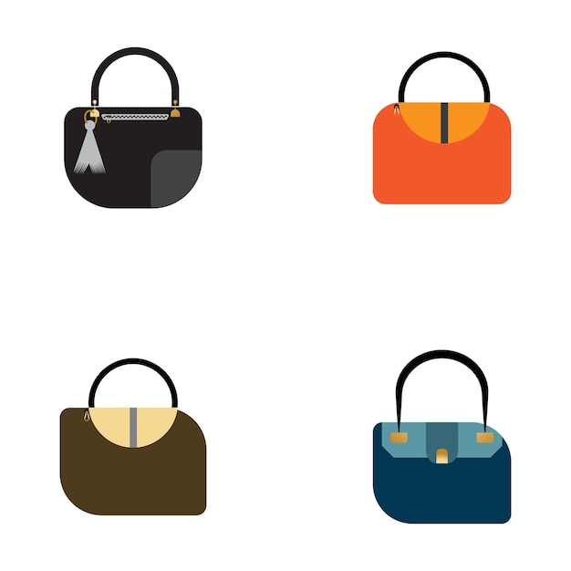 El fondo vectorial del icono de la bolsa de la mujer