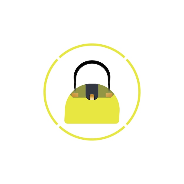 El fondo vectorial del icono de la bolsa de la mujer
