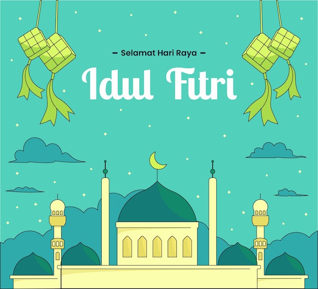 Vector fondo vectorial idul fitri