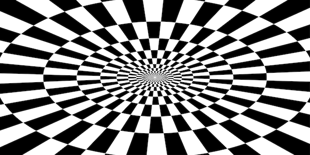 Fondo vectorial de ilusión óptica dibujado a mano