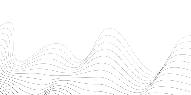 Fondo vectorial de líneas abstractas de onda