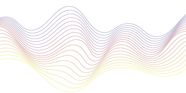 Fondo vectorial de líneas onduladas de arco iris de colores
