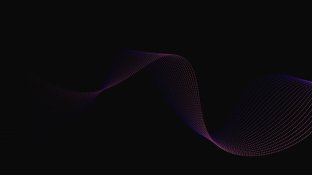 Fondo vectorial de líneas de partículas de gradiente ondulado