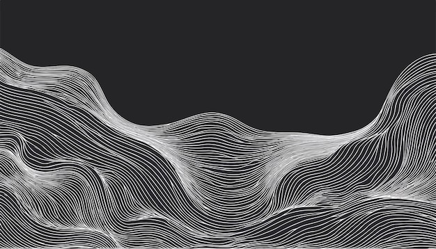 Fondo vectorial de líneas topográficas