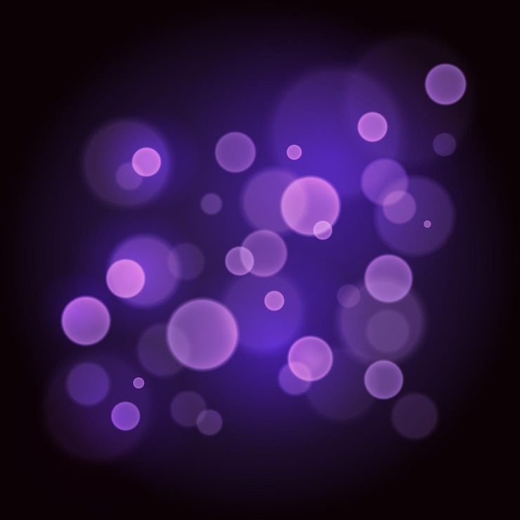 Vector fondo vectorial con manchas bokeh púrpuras