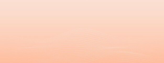 Fondo vectorial de melocotón mínimo con líneas onduladas en estilo de onda digital Fondo tecnológico