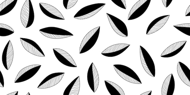 Fondo vectorial minimalista de hojas con patrón sin costuras
