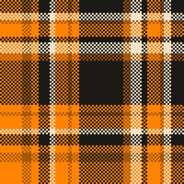 Fondo vectorial de moda a cuadros textura rústica tartan sin costuras invitación patrón de tela de cheque textil en colores negros y brillantes