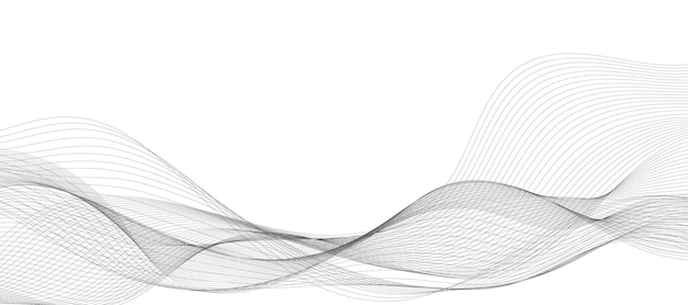 Fondo vectorial moderno con líneas onduladas negras