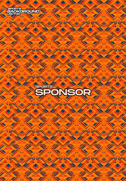 Fondo vectorial Naranja oscuro Estilo étnico para el deporte Patrón de sublimación de la camiseta Textura