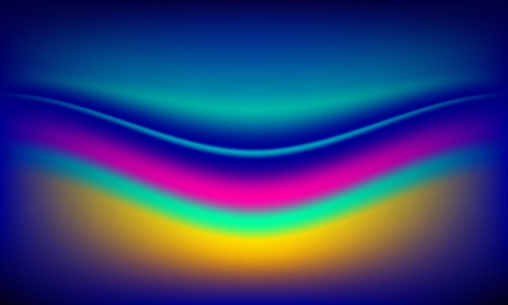Vector fondo vectorial ondulado curvo con gradiente de color completo