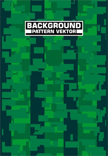 Fondo vectorial de patrón de camuflaje verde
