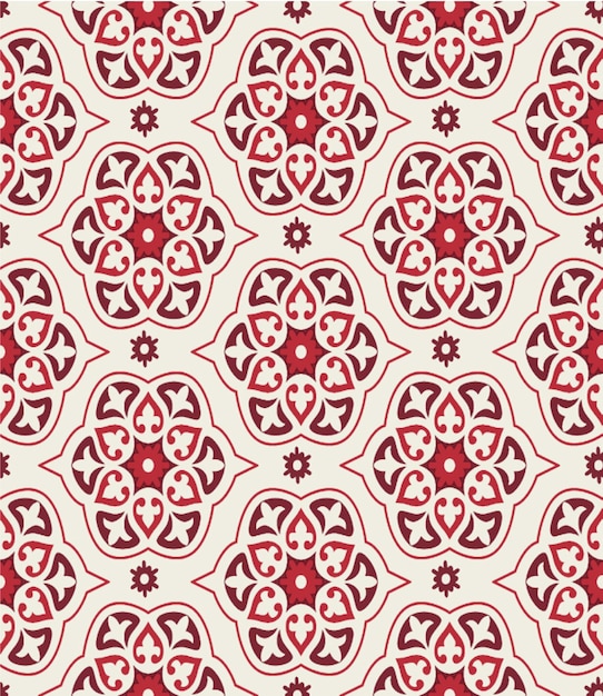 Fondo vectorial de patrón faux arabesque sin costura