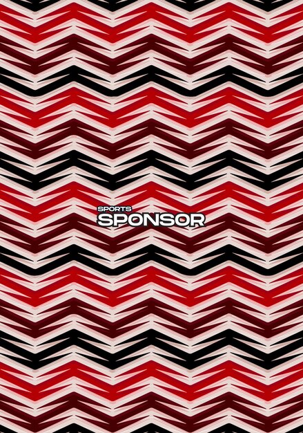 Fondo vectorial Patrón de flecha negra roja para textura de tela de sublimación de jersey deportivo