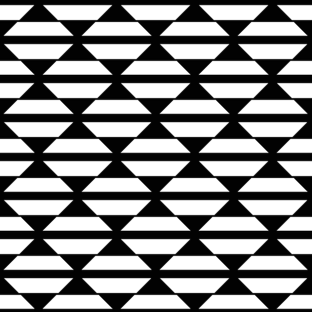 Fondo vectorial Patrón geométrico Triángulo blanco y negro y patrón de rayas Patrón decorativo para papel tapiz muebles decoración interior tela de moda Patrón vectorial diseño moderno