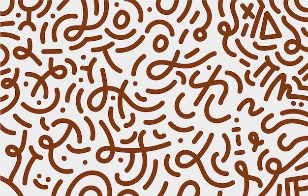 Fondo vectorial de patrón de línea dibujado a mano