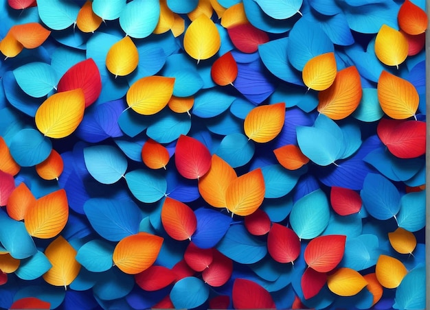 fondo vectorial de pétalos de flores coloridos adecuado para papel tapiz de tarjetas de felicitación