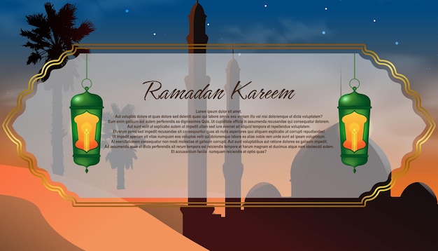 Vector fondo vectorial ramadan8