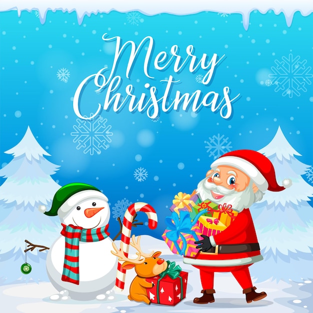 Fondo vectorial realista gratuito para la celebración de la temporada de Navidad