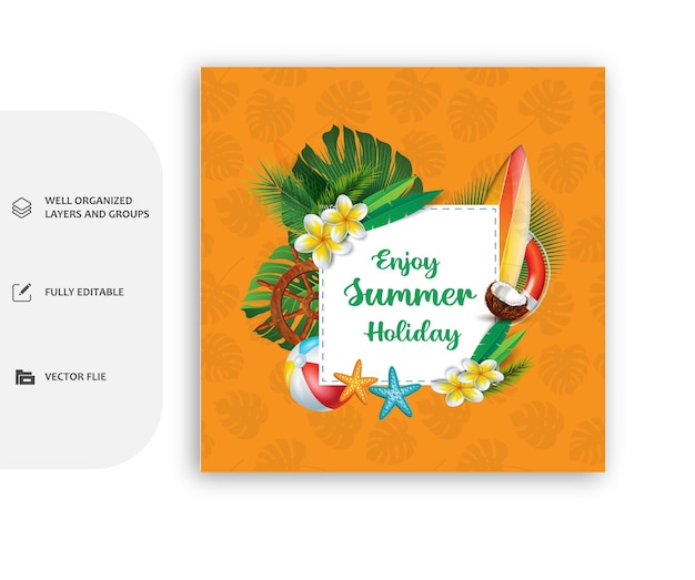 fondo vectorial realista para la temporada de verano