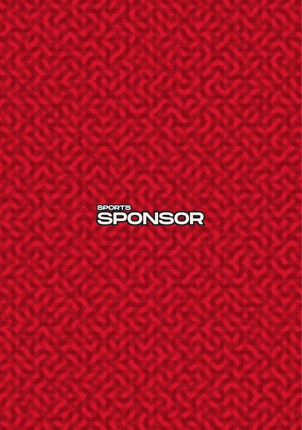 Fondo vectorial rojo abstracto para textura de patrón de sublimación de jersey deportivo