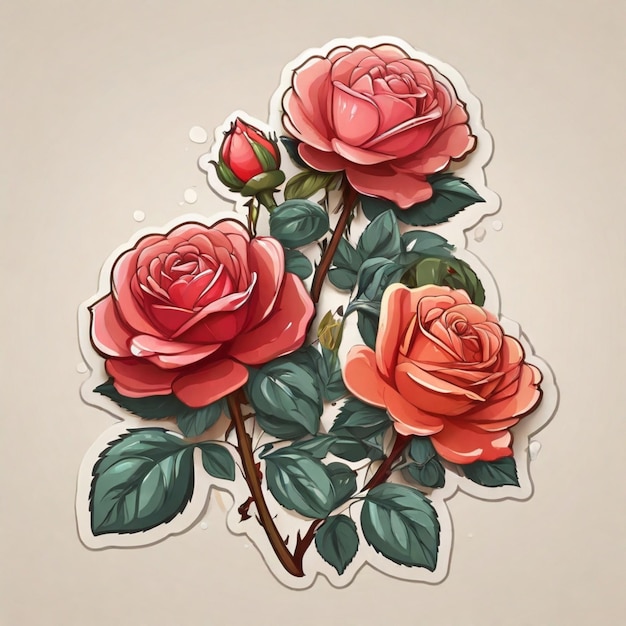 Fondo vectorial de las rosas