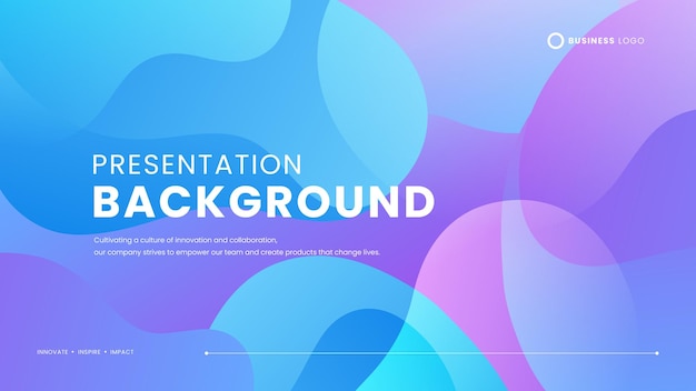 Fondo vectorial simple con ondas abstractas y formas líquidas plantilla de fondo de presentación
