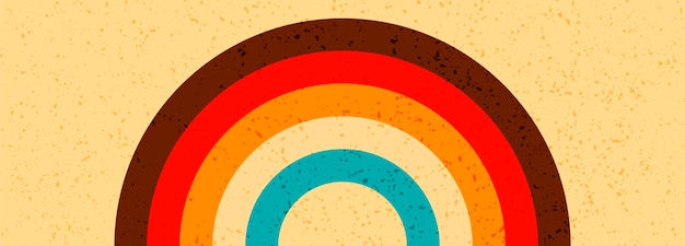 Fondo vectorial de textura retro geométrica con varias formas geométricas en colores brillantes de los años setenta