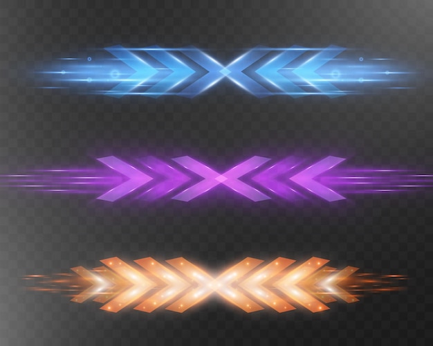 Fondo de velocidad futurista con flechas brillantes movimiento borroso concepto de tecnología digital