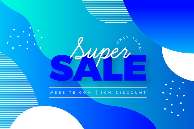 Fondo de venta de colores con gradiente