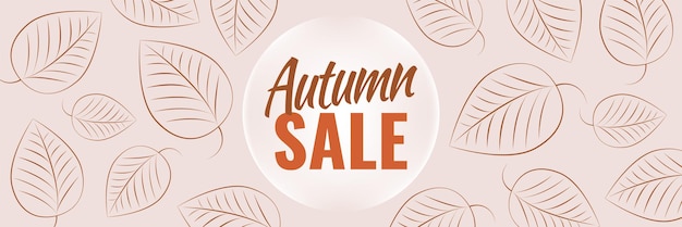 Fondo de venta de otoño con hojas Vector