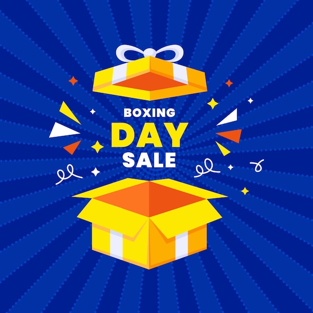 Fondo de venta promocional del día del boxeo para publicación en redes sociales